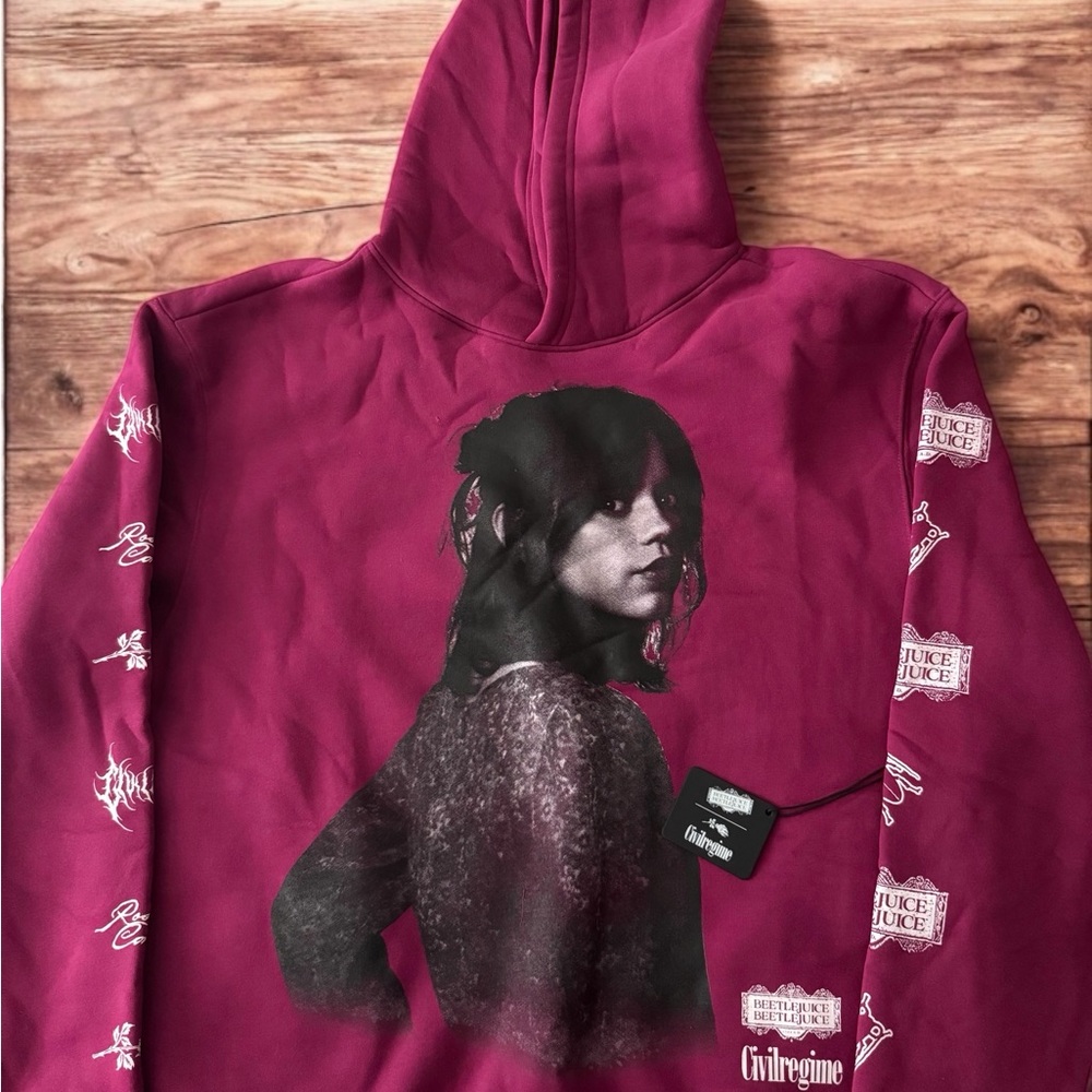 Civil Regime x Beetlejuice collab Jenna Ortega sweatshirt